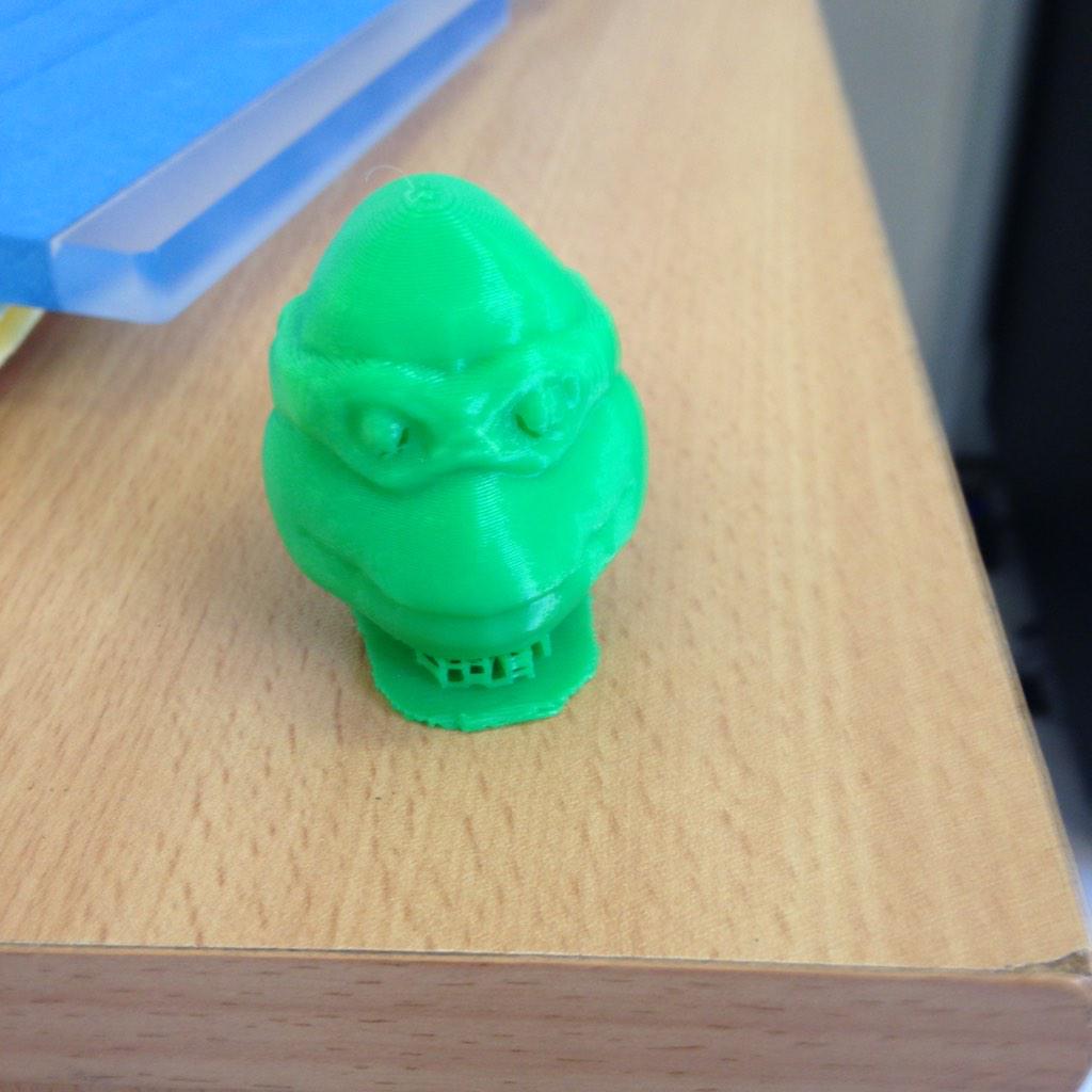 tiffobotix's tweet photo. Ninja turtle made on 3D printer #rollingrobots #5yearold #artist http://t.co/s3YLcnjEFZ