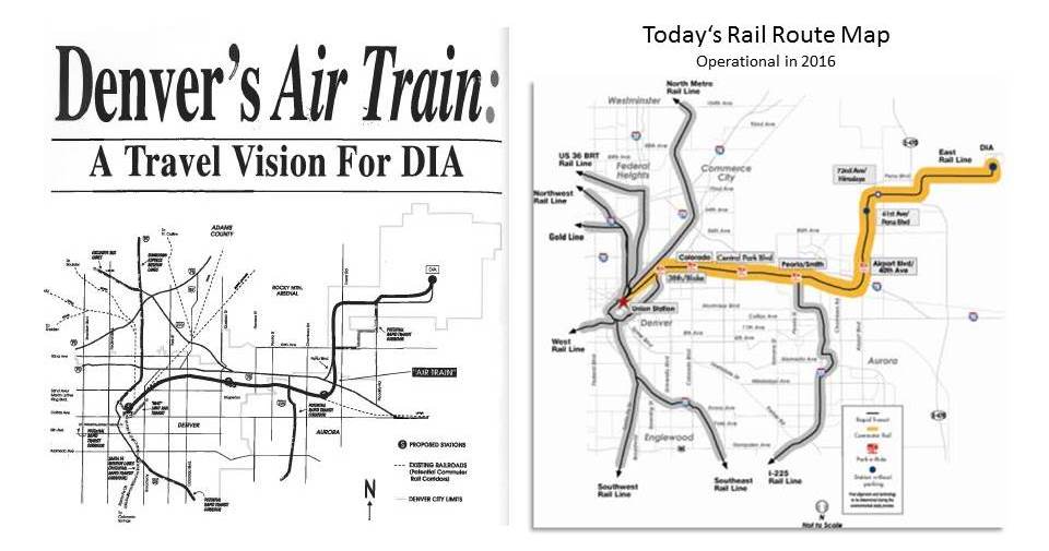 DENAirport's tweet photo. The @RideRTD train btwn #Denver &amp; @DENairport has always been the vision. It begins in 2016! #TransitTuesday #DEN20 http://t.co/oEzpSFl1Kb