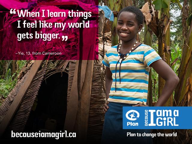 biaagcanada's tweet photo. "When I learn my world gets bigger" Inspiring words from 13-yr-old Yie show importance of girls' #education! http://t.co/y2rioVzhcw
