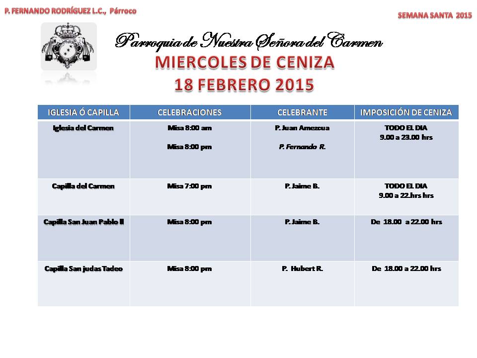 Miércoles de Ceniza