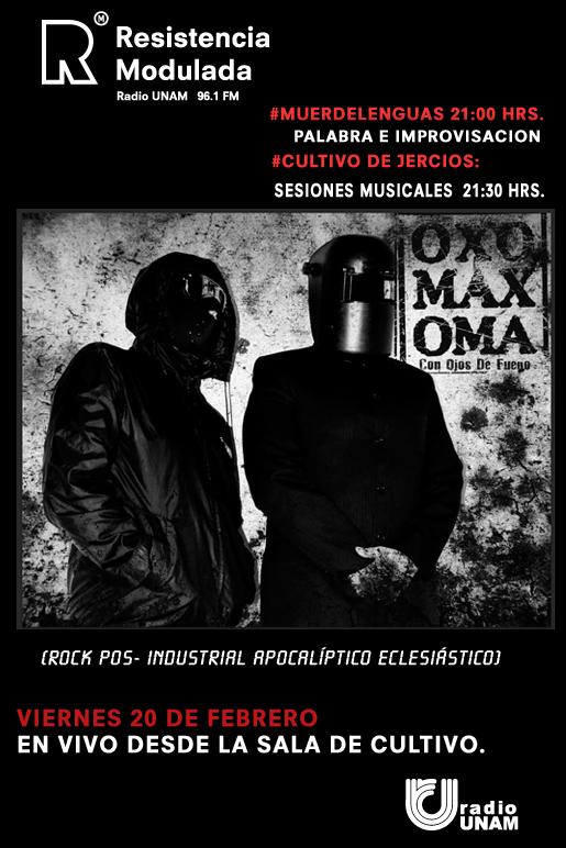 grafofonia's tweet photo. .@oxomaxoma​ en la #SalaJuliánCarrillo​ de @RadioUNAM 

20/feb, 21h.
#EntradaLibre
¡@Nrmal y @RModulada invitan! http://t.co/BD2l7Dh1FX