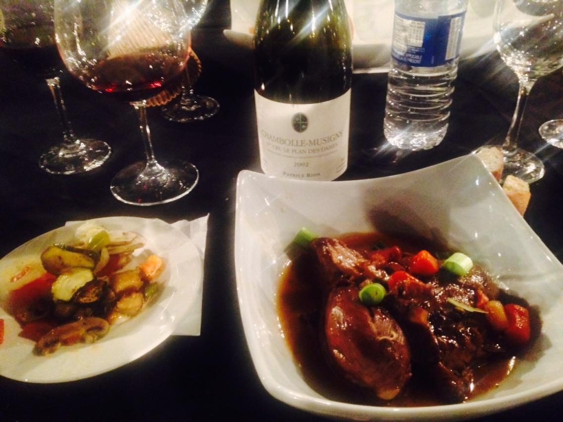MBigattini's tweet photo. Gerry Buchner famous coq au vin with #PatriceRion 1er Chambolle Musigny @jason_wineYYC Ratatouille http://t.co/KNAZkblhmo