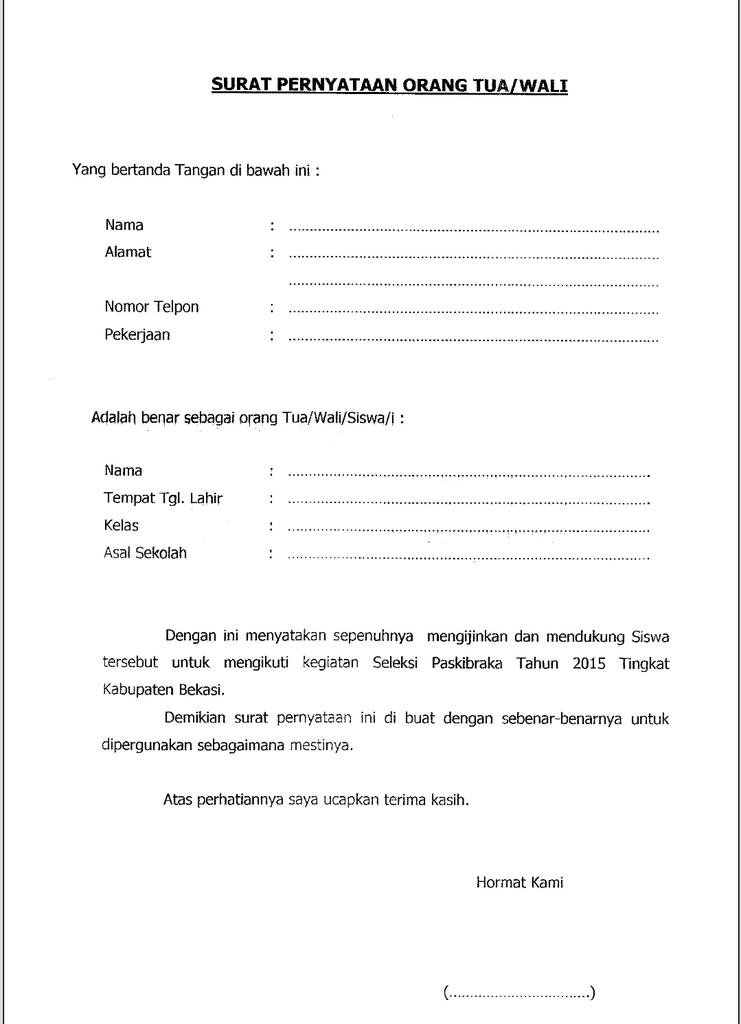 Contoh Surat Pernyataan Penghasilan Untuk Wiraswasta
