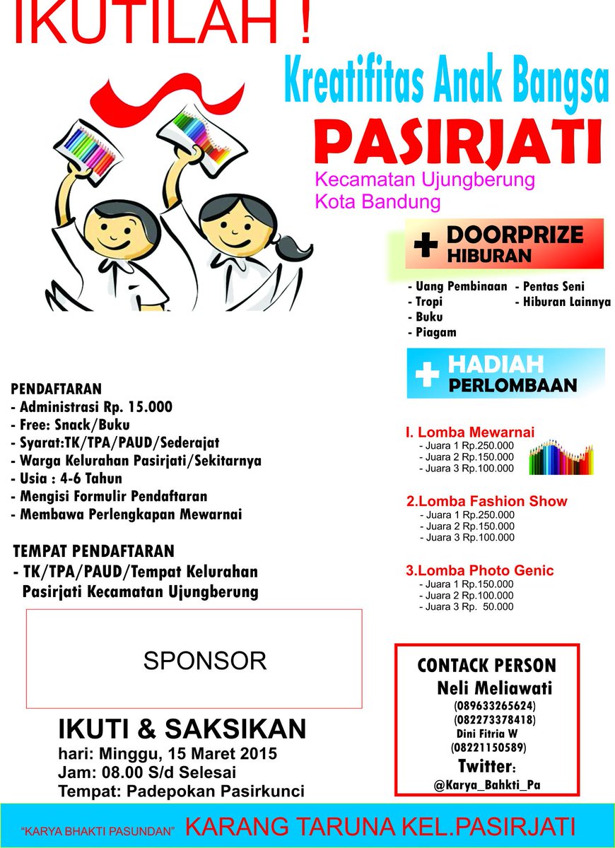 IKUTILAH.....<a href="/Karya_Bhakti_Pa/">karang taruna KBP</a> <a href="/Kel_PasirJati/">KelurahanPasirJati</a> Kecamatan <a href="/Ujungberung_Kec/">Kec.Ujungberung</a> "Kreatifitas Anak Bangsa Kelurahan Pasirjati"