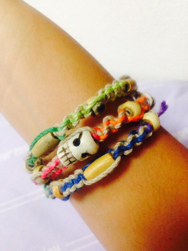 HKR_MCD's tweet photo. ドクロちゃんをアクセントに❤︎

#ハンドメイド
#ハンドメイドアクセサリー
#ヘンプアクセサリー
#なんかいいとおもったらRT http://t.co/BPijxn2bAs