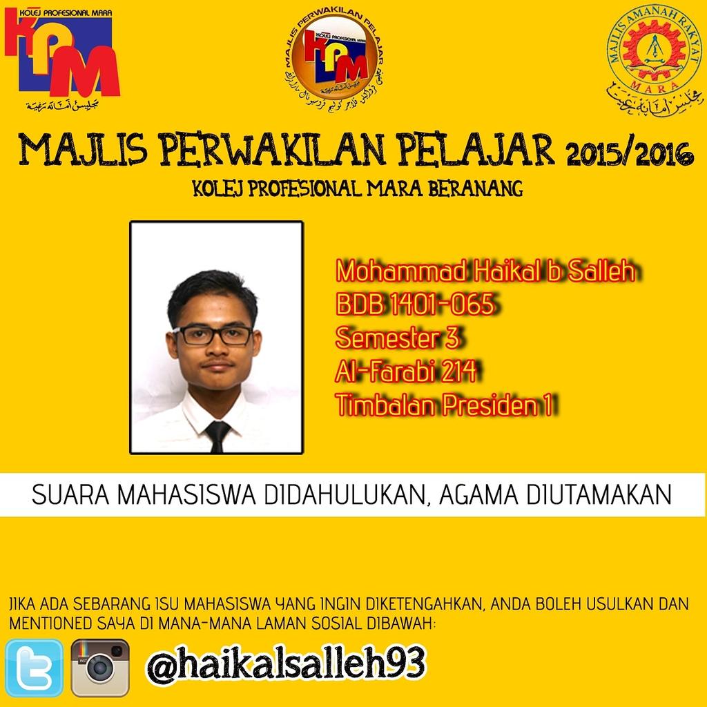 haikalsalleh93's tweet photo. Jika anda ada sebarang isu mengenai pelajar dan kolej, boleh usulkan pada saya atau sahabat saya. #MPP2015 #KPMB http://t.co/LmIWvN7upH