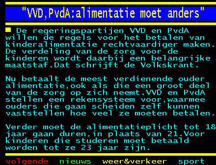 nwsnws's tweet photo. RT @Teletekst: "VVD,PvdA:alimentatie moet anders" http://t.co/D5jFyCK37X