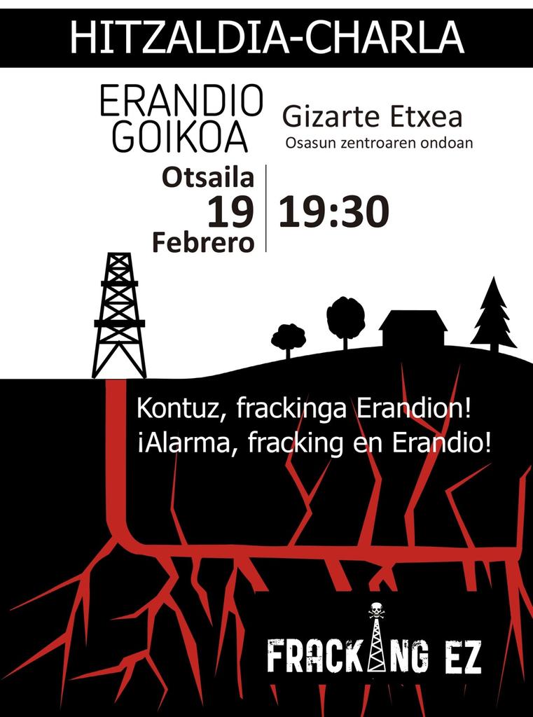 egokitaberna's tweet photo. FRACKING EZ!!! Bihar hitzaldia Erandio Goikoan,19:30etan Gizarte Etxean http://t.co/pLjRMQlPLx