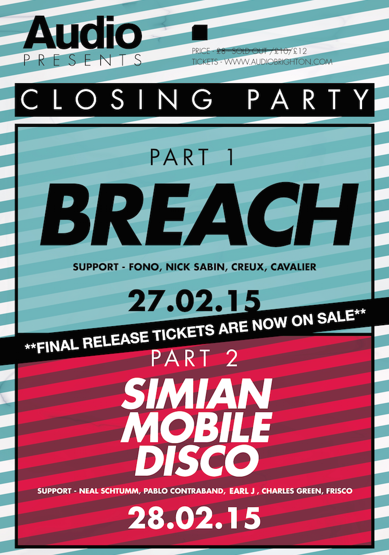 Final release tickets for our closing parties w/ <a href="/benwestbeech/">benwestbeech</a> &amp; <a href="/smdisco/">Simian Mobile Disco</a> are now on sale! bit.ly/1Dacur6