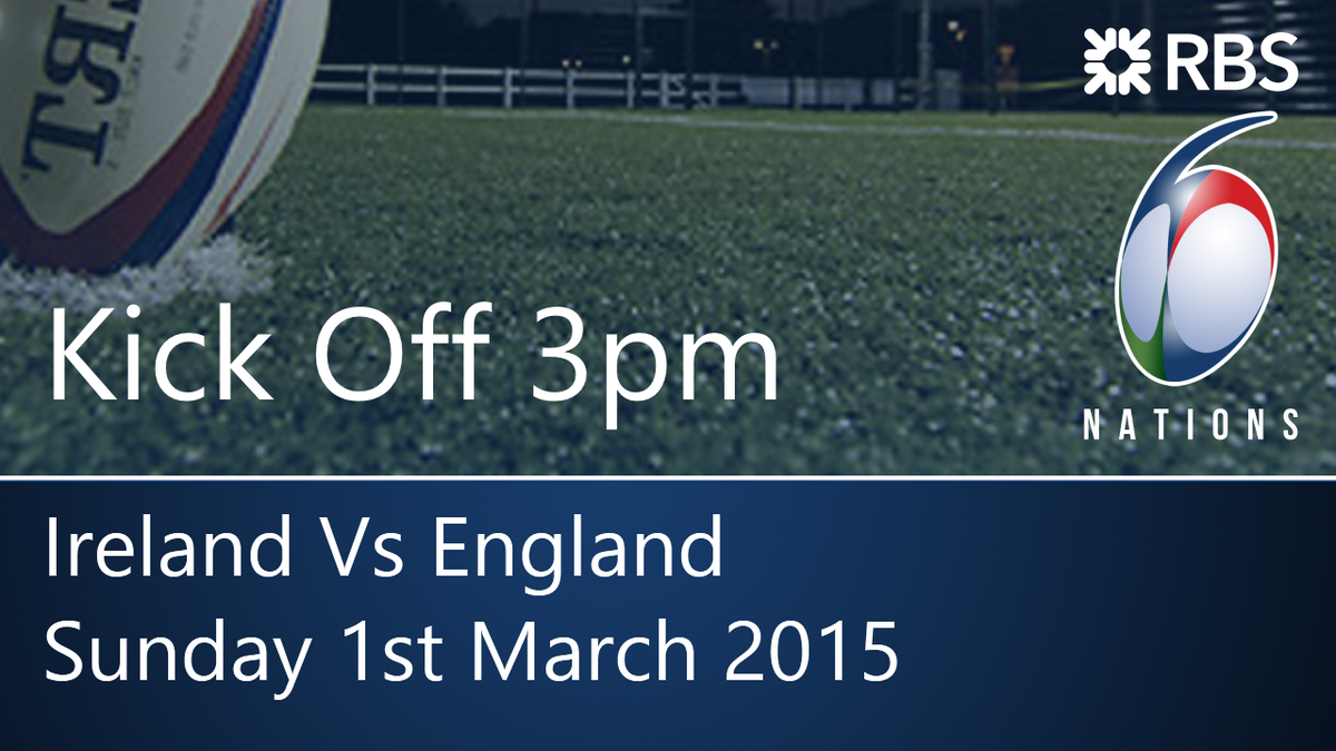 R U showing Ireland V England in the RBS 6 Nations this Sunday? 4 info call 0191 328 0630 email support@screach.com