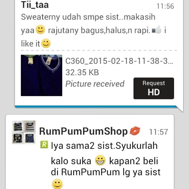 Testimonial Couple sweater dari customer Pekalongan. Thank you sista :)