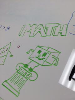 MathletesHP's tweet image. Mathnasium HP Dry Erase Table Art!