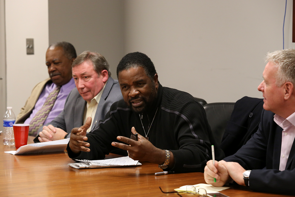 DUstandards's tweet photo. .@Teamsters are honored to have @IanLaveryMP and @JimSheridanMP in US to hear school bus worker concerns with Durham http://t.co/4e3ZFY4sFZ