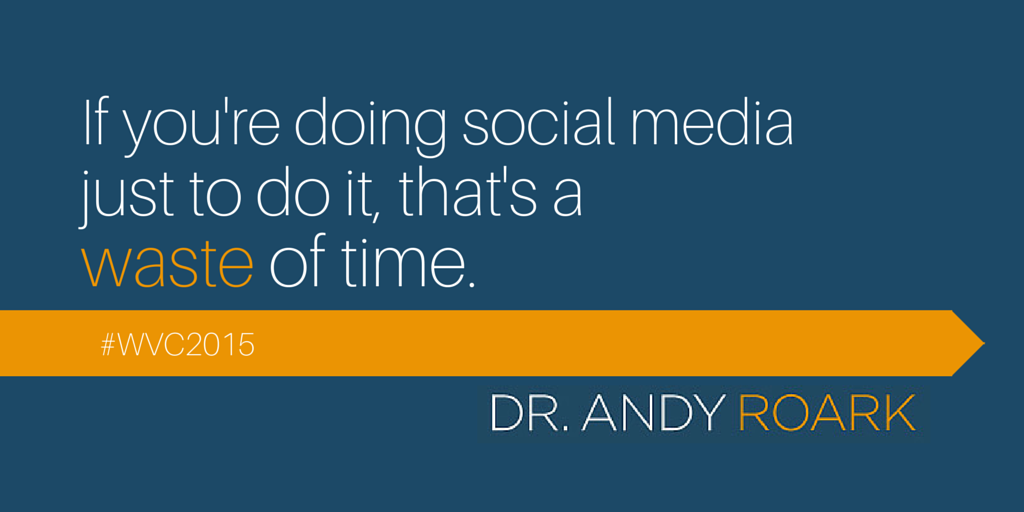 DrAndyRoark's tweet image. Have goals for your veterinary hospital&apos;s social media. #wvc2015