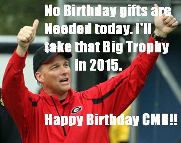 Today is the birthday of the man himself, Mark Richt! Happy Birthday coach and I hope it\s a great year for you! 