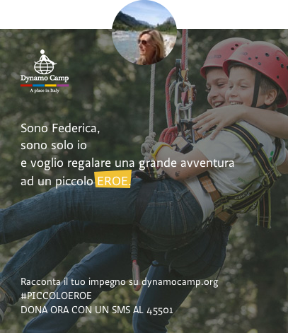 fcrinaldi's tweet photo. Io sostengo Dynamo Camp dove la vera cura è ridere e la medicina è l'allegria. http://t.co/LBAdX7qsA6 #piccoloeroe http://t.co/Nwm57AByyF