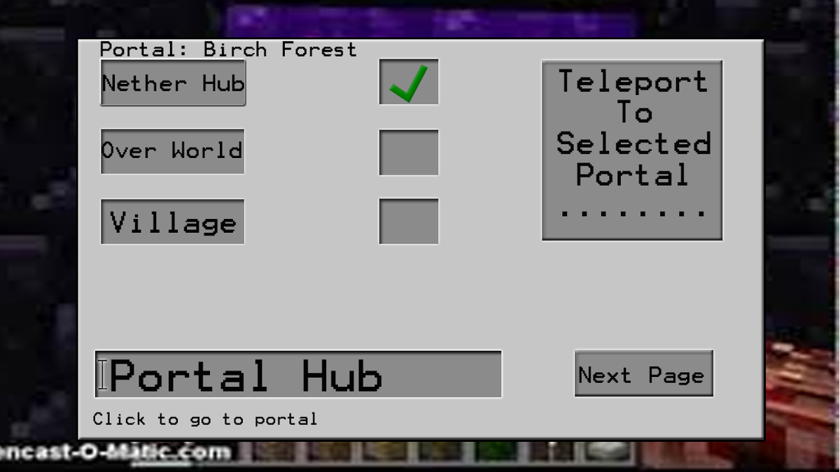 TomEG0123's tweet photo. @jeb_ A Nether portal interface to stop the nether portal being a problem when t comes to linking them. http://t.co/i8Lqhfq0GO