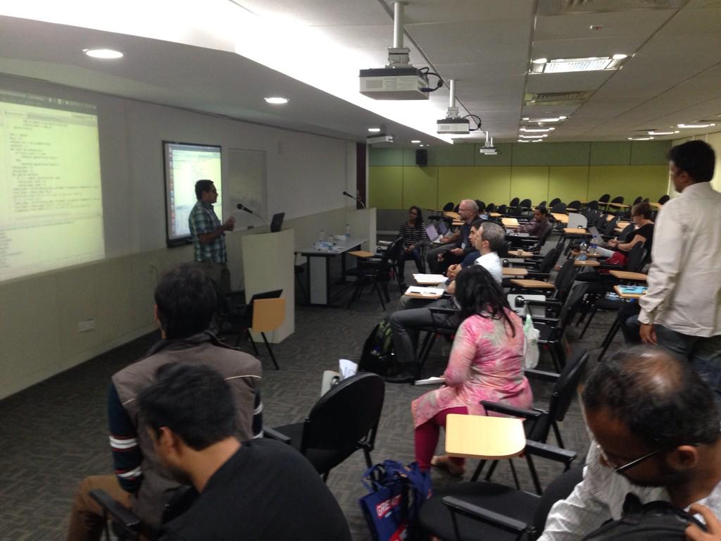 DameWendyDBE's tweet photo. Judging the #WebObservatory data hackathon at #iiitb @dder @raminetinati @thanassis_t @srinaths http://t.co/Iw1vHYOtc0