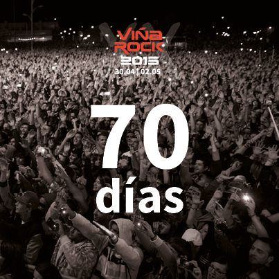 VinaRockOficial's tweet photo. Se acerca el momento viñarockeros...70 días! 
#70díasVR2015 http://t.co/WoIgsupc2b