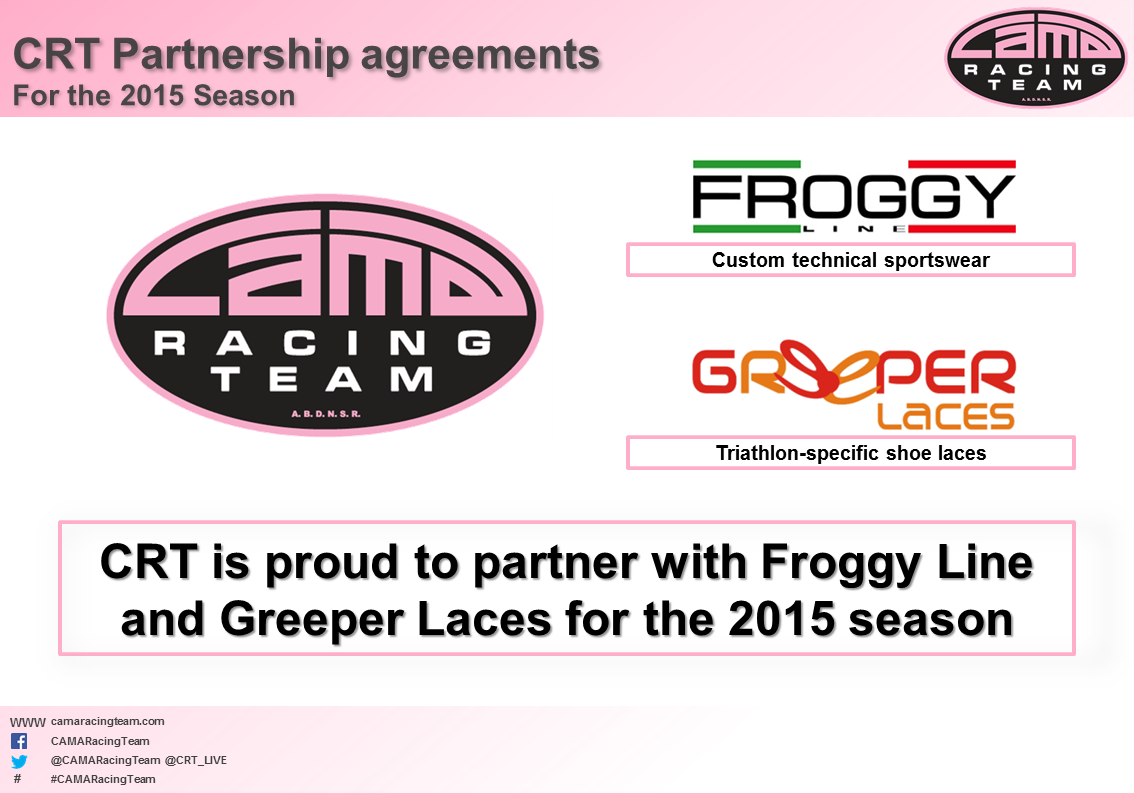 CAMARacingTeam's tweet photo. Here are our Partners for the 2015 season - thanks @FroggyLine and @GREEPER_LACES for supporting us! #CRT2015 http://t.co/N5Wcr541ca