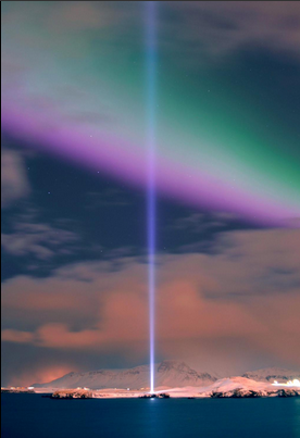 Happy Birthday Yoko Ono!  Imagine Peace Tower in Reykjavík, Iceland will be lit today 