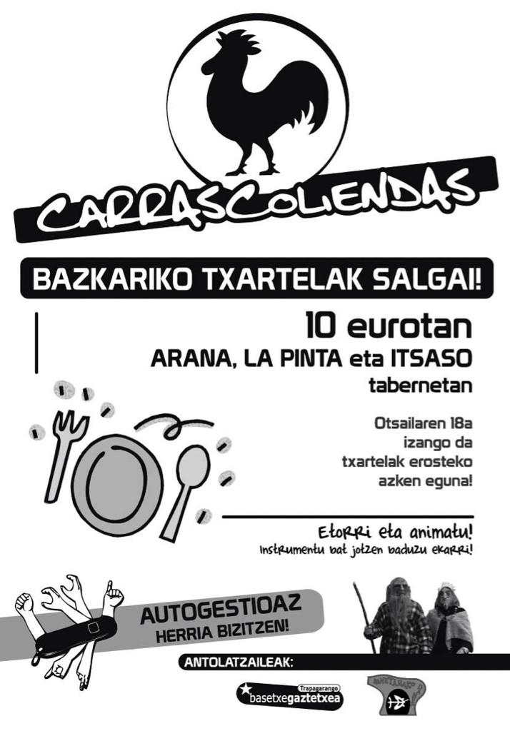 #CarrascoBazkaria Oraindik ez duzu zure txartela hartu? Agudo!! Gaur azken eguna da-ta!! #Inauteriak #Autogestioa