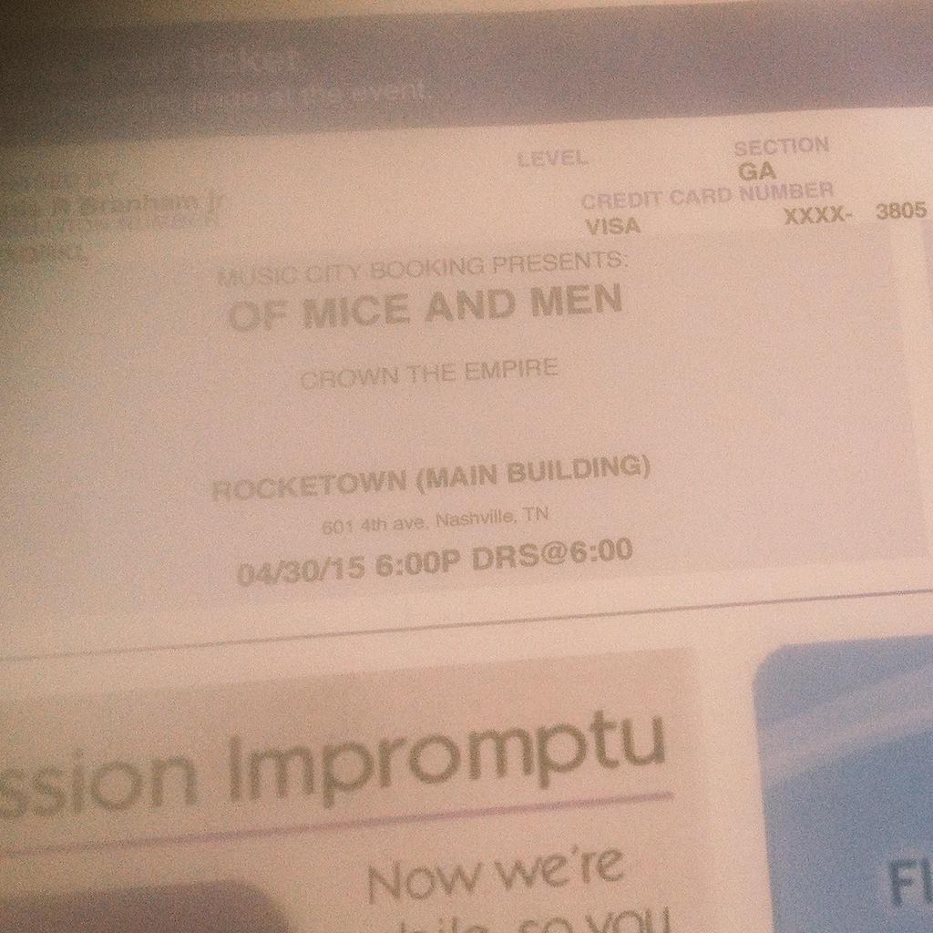 Cyrus_the_weird's tweet photo. Got my @OMandM  #FULLCIRCLETOUR  tickets ! Gunna get there two hours early so I have a chance to meet @OMandM http://t.co/TFisOL7VOE