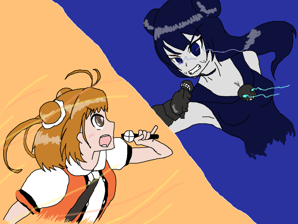 ゲコ茶 那珂ちゃん 那珂ちゃんのライバル出現だってぇ ならアイドルらしく歌で勝負 軽巡凄鬼 艦これ版深夜の真剣お絵描き60分一本勝負 Http T Co Vyiuvozjpj