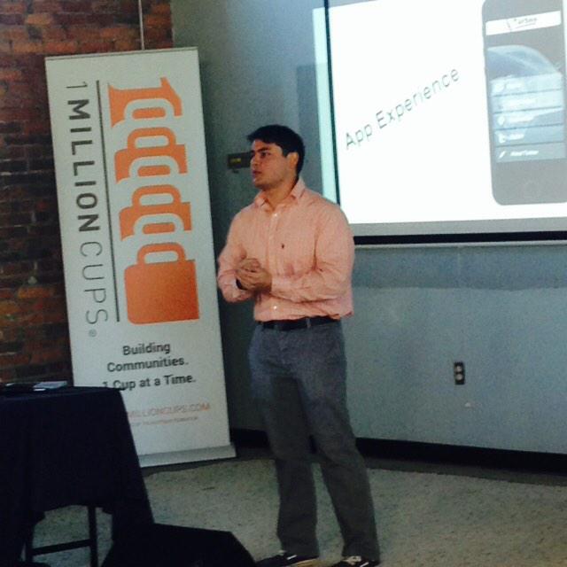 1MillionCupsSAV's tweet photo. @AndyCabistan giving this morning's crowd some insight into his start-up #Turbee. #1MCSav http://t.co/IRL5ptgbCe
