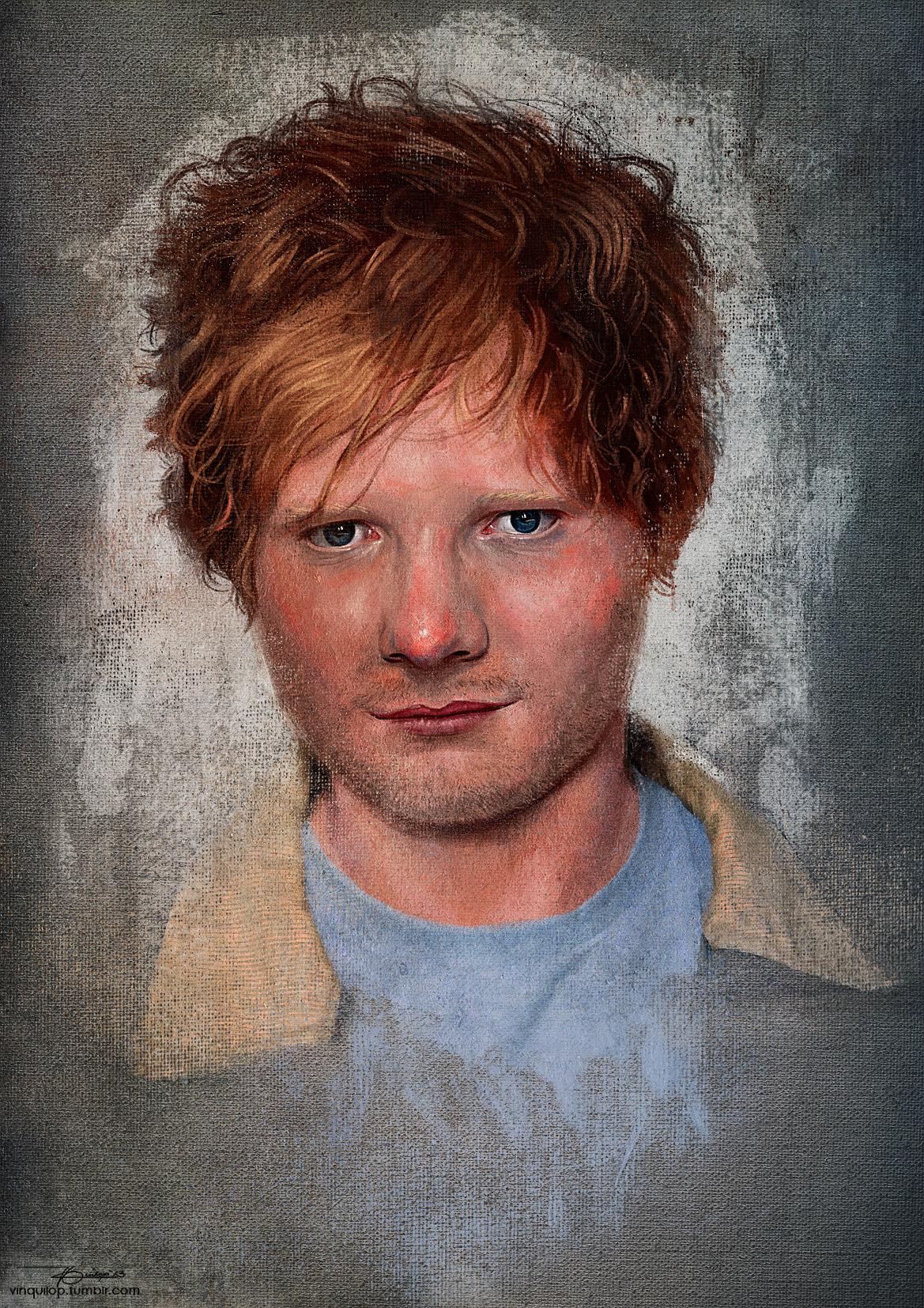 My 2013 painting of Ed Sheeran for his birthday. Happy birthday! National anthem, na namin ung kanta mo. 