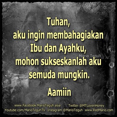 Katakanlah Aamiin atau Retweet, jika doa malam ini adalah doa Anda juga. Love you!