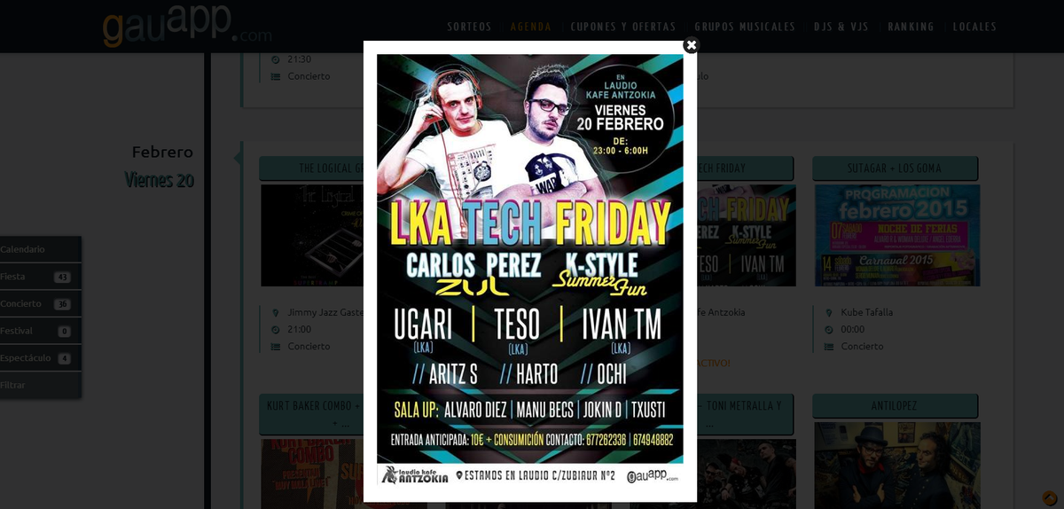 gauapp's tweet photo. @carlosperezdj @kstyledavid estarán el viernes en @LKATECH_ y SORTEAMOS 3 ENTRADAS DOBLES en http://t.co/4MdviPnDPr! http://t.co/6LERg6xg4w