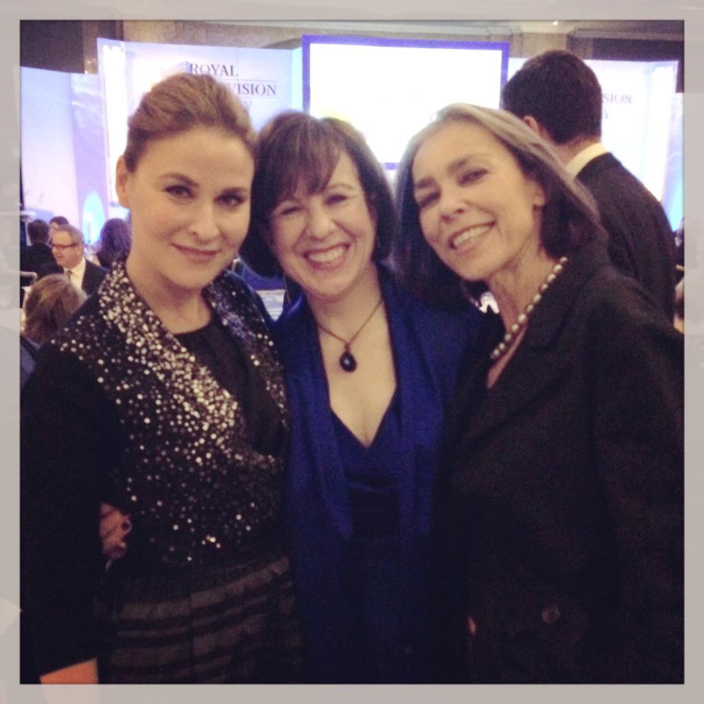 With television news legends @lysedoucet and Ingrid Formanek at the #rtstvj awards in London. Love these women!