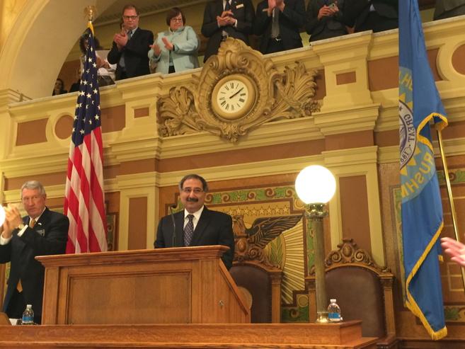 SDSenateGOP's tweet photo. The House and Senate had the privilege of listening to Consulate General Jamshed Merchant of Canada on #CanadaDay http://t.co/f3zws1iu8j