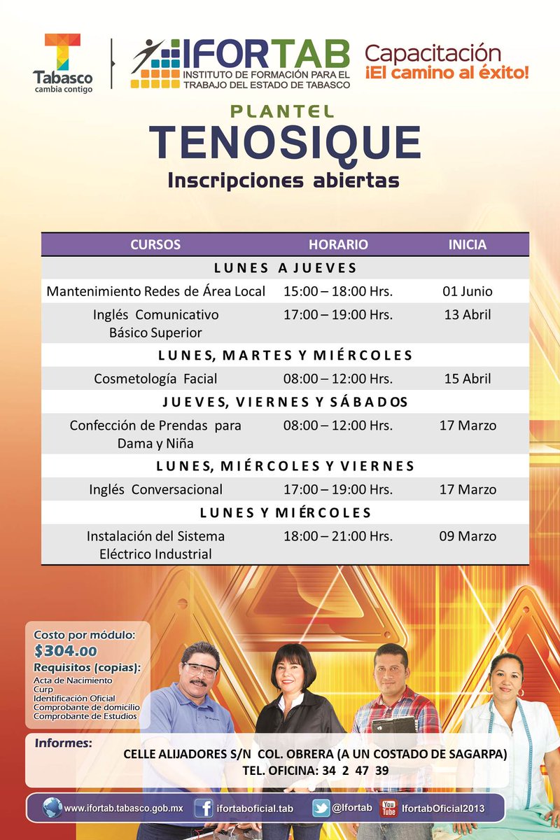 Próximas #Capacitaciones en el municipio de #Tenosique #Tabasco <a href="/LesviaLeon/">Lesvia León </a> <a href="/ComSoc_Tab/">Com. Social Tabasco</a>