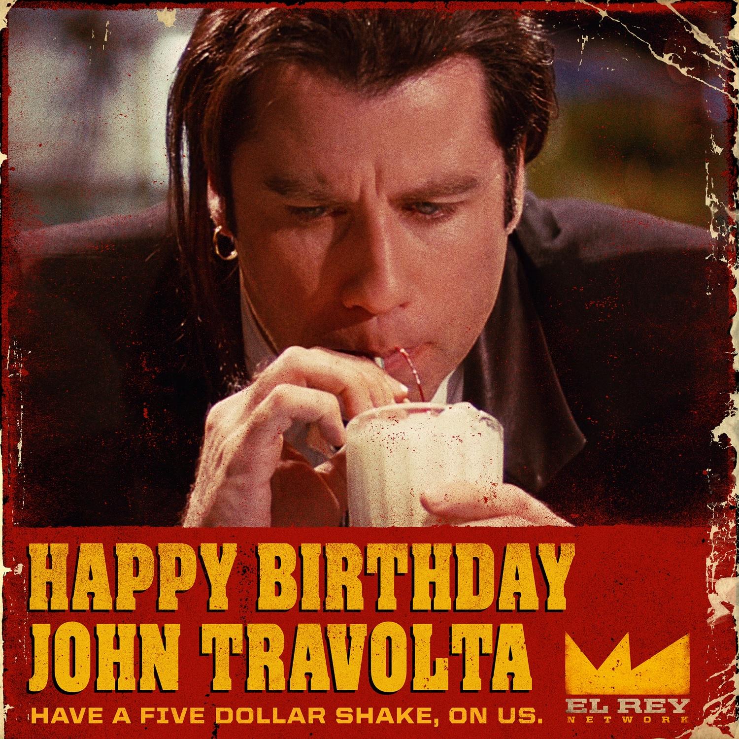 Happy to John Travolta from everyone at We hope it\s a real blowout! 