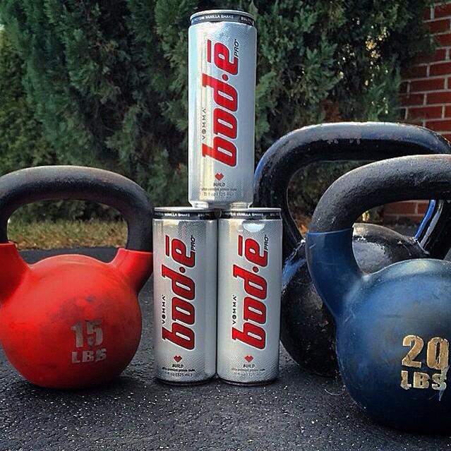 buildyourbode's tweet photo. What a great combination! Ready to drink protein shake and some kettlebells 💪 http://t.co/eTkvxFO0uW