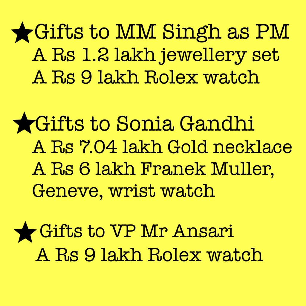 dranupkpandey's tweet image. In what capacity #soniagandhi received such a costly gift ? @nanditathhakur @KiranKS @ajaymaken #ModiSuit #namo