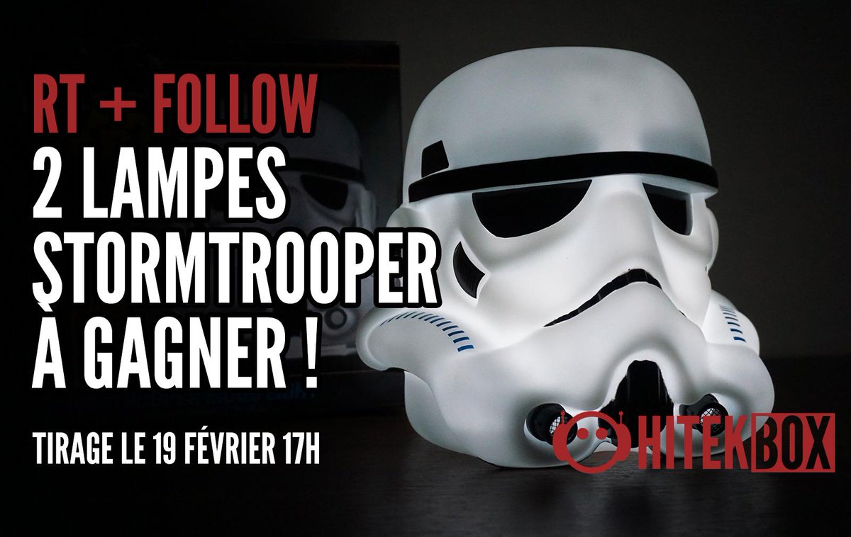 Hitekfr's tweet image. RT+FOLLOW pour tenter de gagner deux lampes Stromtrooper ! #StarWars #HitekBox
