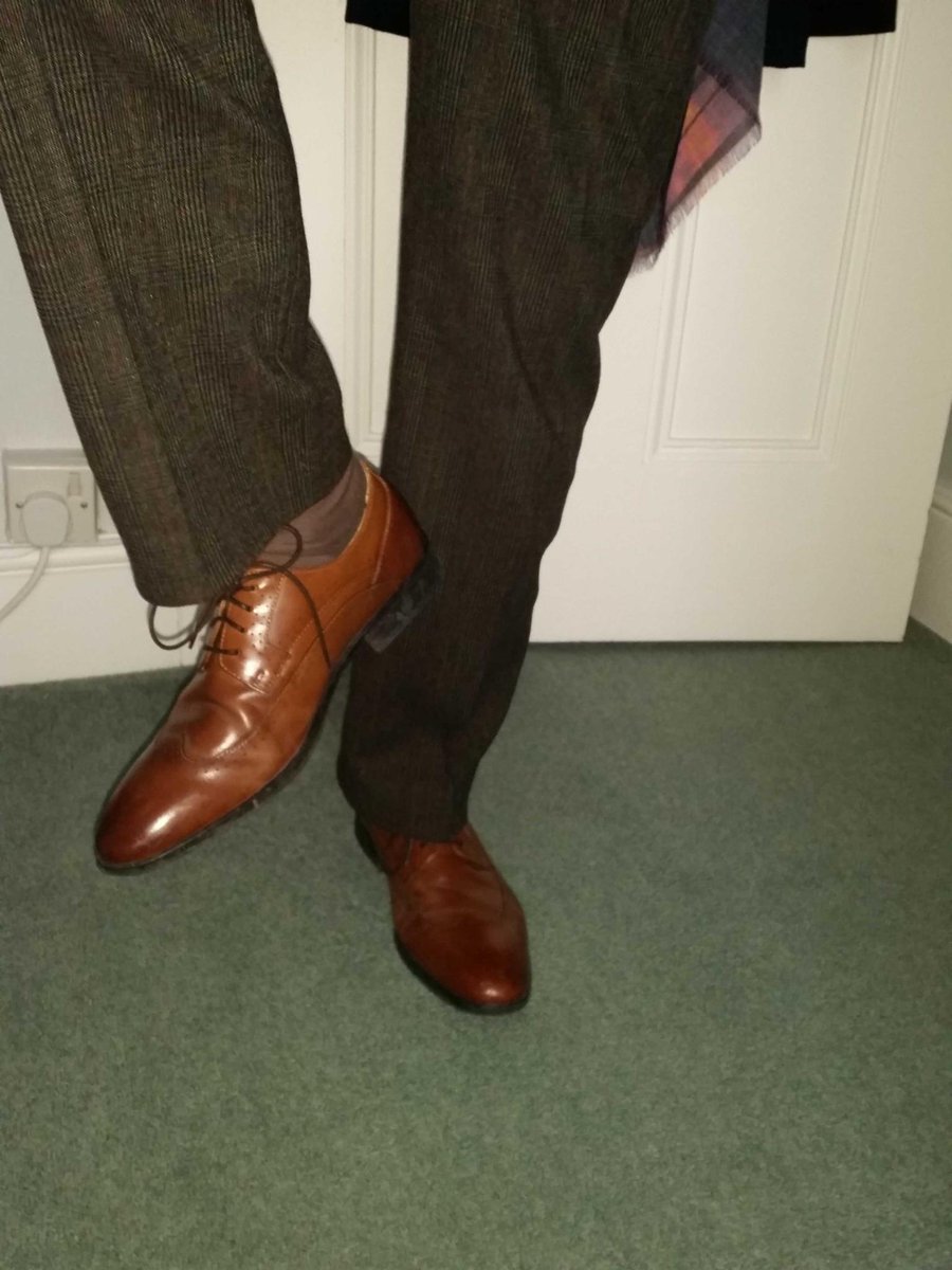 To prevent stumbling in old age, you should practice standing on one leg to strenghten the muscles. I've started.