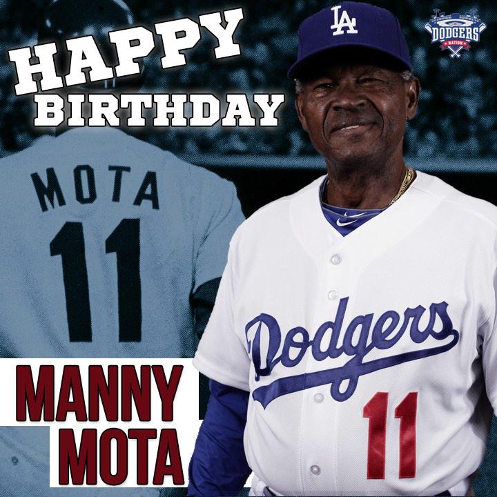 We\d like to wish Manny Mota a happy 77th birthday! 