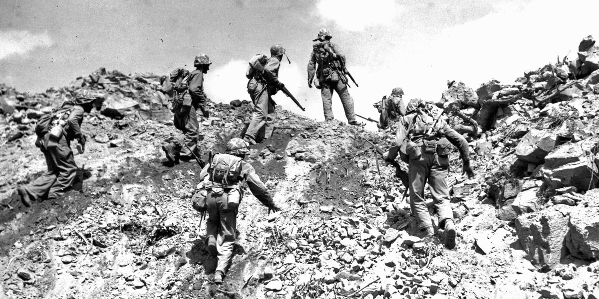 USMC's tweet photo. 70 years ago today #Marines stormed the black sands of Iwo Jima.

Watch ceremony live in 30 
http://t.co/vOugYJvLWr http://t.co/qLVReE9M27