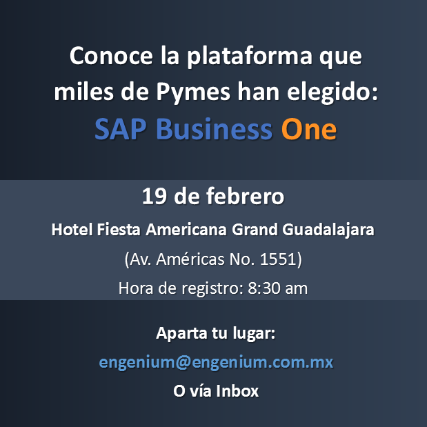 engenium's tweet photo. ¡Todo listo para nuestro evento del día de mañana! Conoce #SAPBusinessOne ¿Ya tienes tu lugar? http://t.co/rBCaR8gTqf