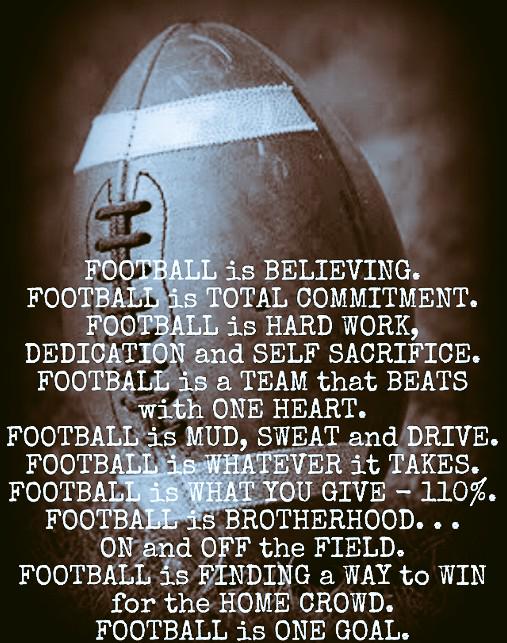 🏈 is like life, it requires perseverance, self-denial, hard work, sacrifice, dedication &amp; respect for authority
#MyRB