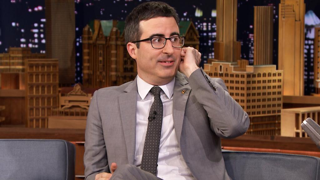 hulu's tweet image. .@iamjohnoliver makes the case for a hybrid hologram to replace Jon Stewart. Hear him out. hulu.tv/hI7