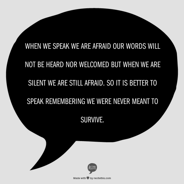 Happy Birthday, Audre Lorde.  