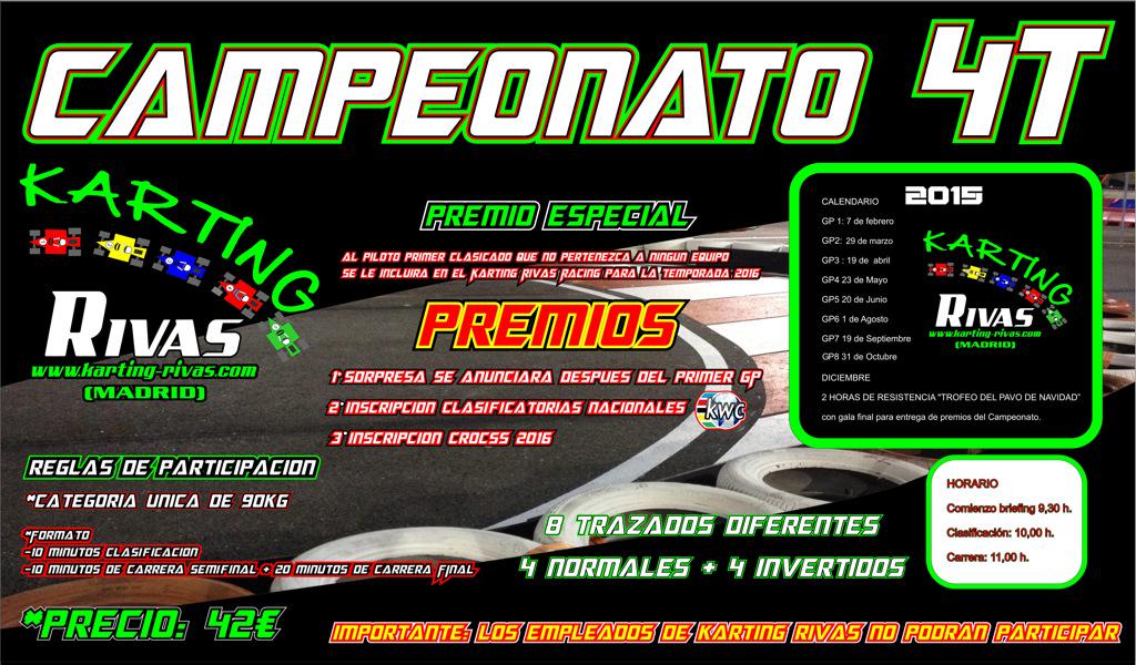 Por evento en el Circuito el sábado 28 de marzo, el 2º GP del Campeonato 4T cambia de fecha al domingo 29 de marzo.