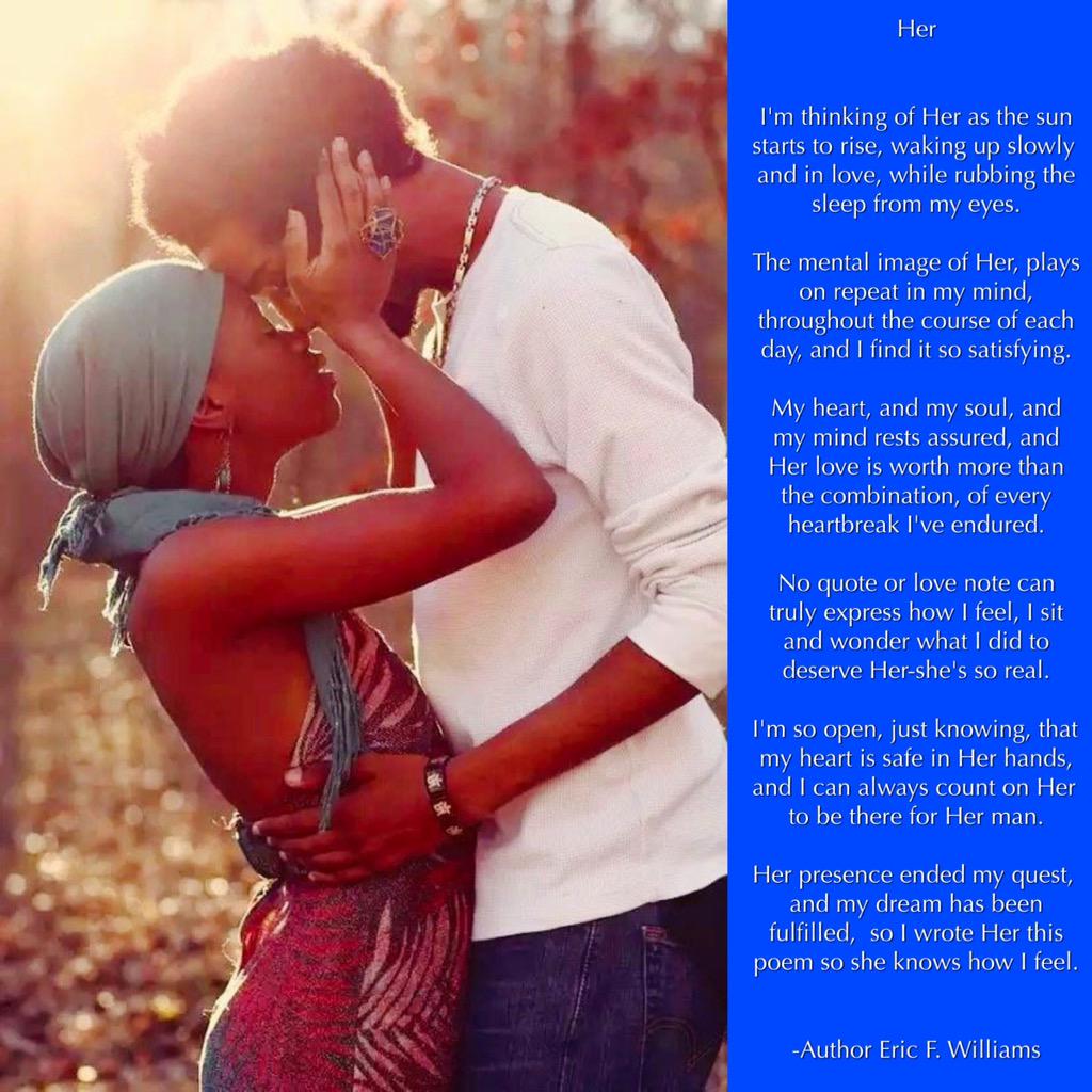 '@AuthorEFW: #AuthorEFW #Her #Heart2Heart  #HisQueen #HerKing #ExpressionsOfLove #Love #Romance ' Beautiful Eric💯💯💯💯☺☺