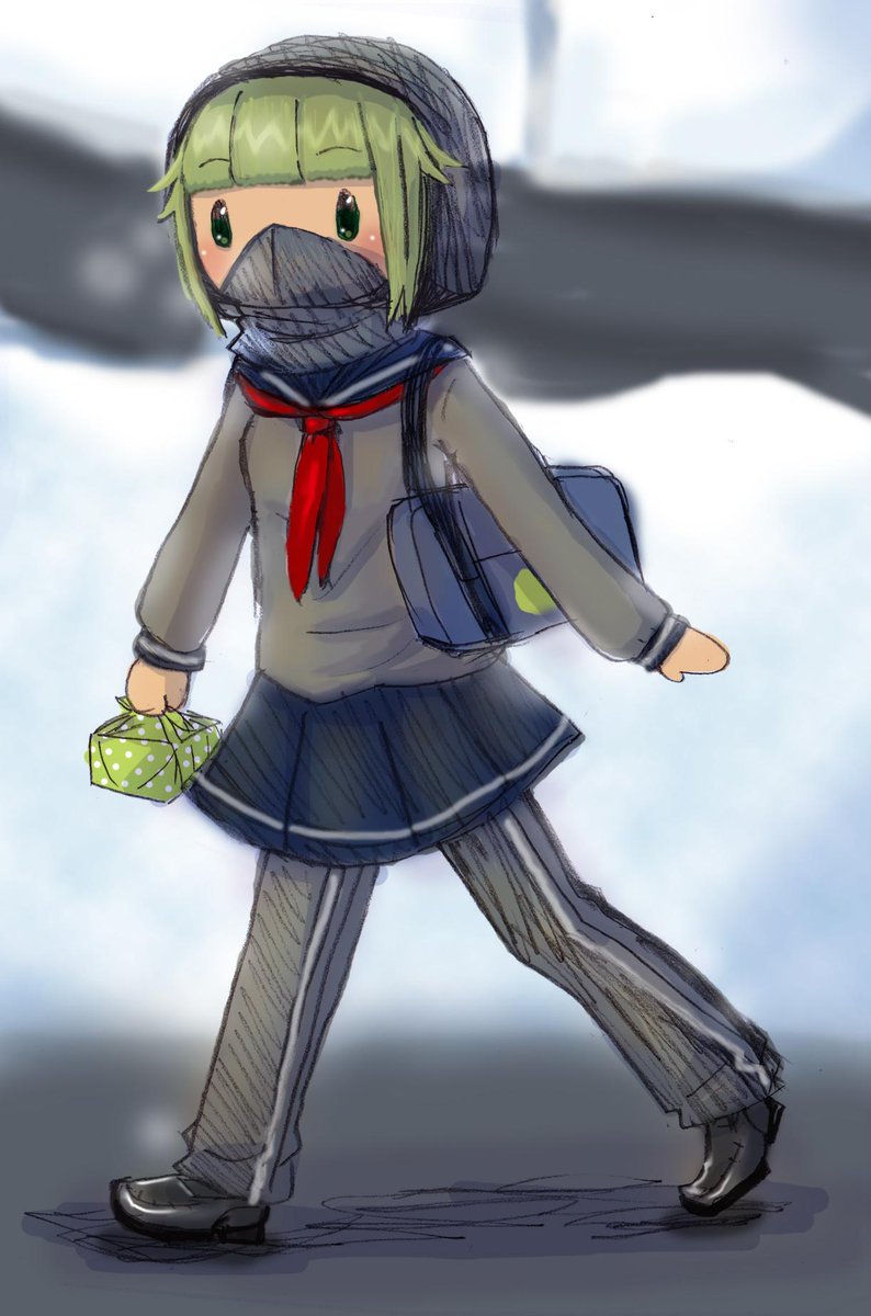 Gotoask בטוויטר 寒さ対策に制服 ジャージ 埴輪ルックと言うらしい Isisちゃん Isisイラスト化祭り Isischan Isis Chan Http T Co 4jem6hrs9s