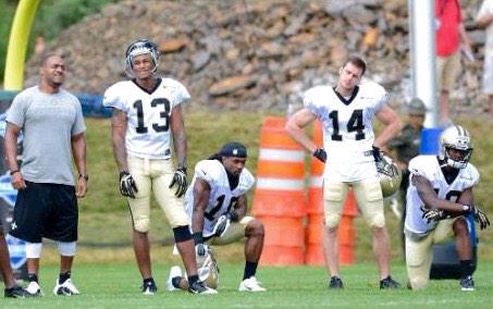 Great seein my boys <a href="/andytanner14/">Andy Tanner</a> &amp; <a href="/Griffin_11/">Ryan Griffin</a> at Tulanes 1st spring practice Reminded me of the TC grind in WV #fam